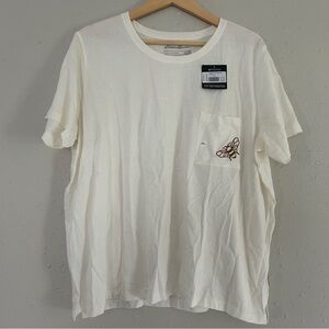 Eddie Bauer White Bee Pocket Tee Short Sleeve T-shirt Neutral Casual XXL